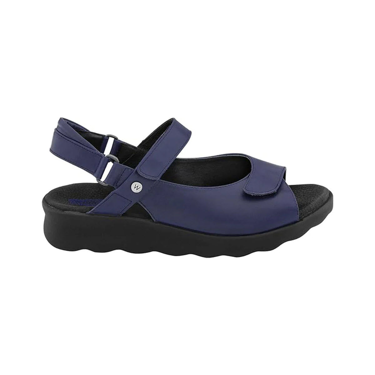 A single WOLKY PICHU PURPLE sandal with an adjustable strap and a chunky black sole featuring awe-inspiring grip, isolated on a white background.
