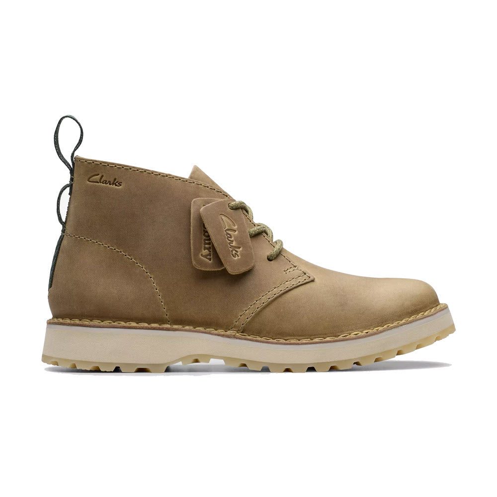 CLARKS SOLSBURY DESERT BOOT DARK SAND LEATHER - MENS