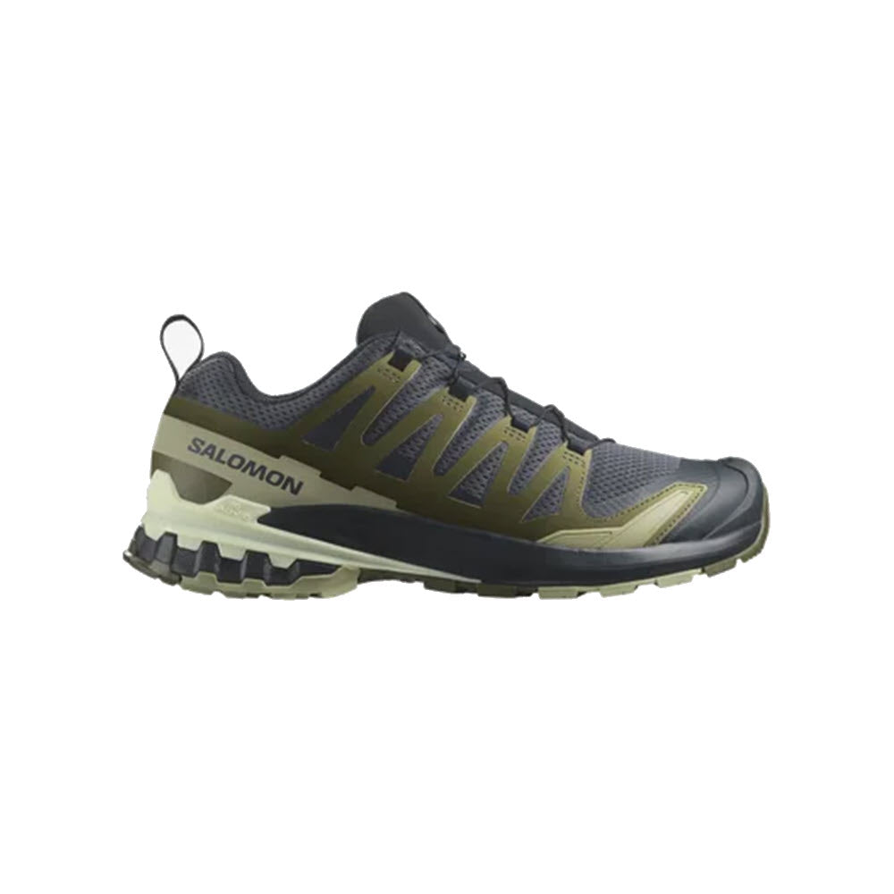 A single Salomon XA PRO 3D V9 trail running shoe isolated on a white background.
