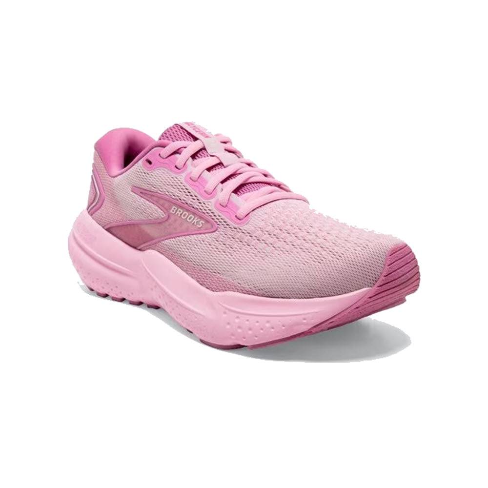 A pink Brooks Glycerin 21 women&#39;s running shoe displayed on a white background. 
Product Name: Brooks Glycerin 21 Pink Lady/Fuchsia Pink - Womens