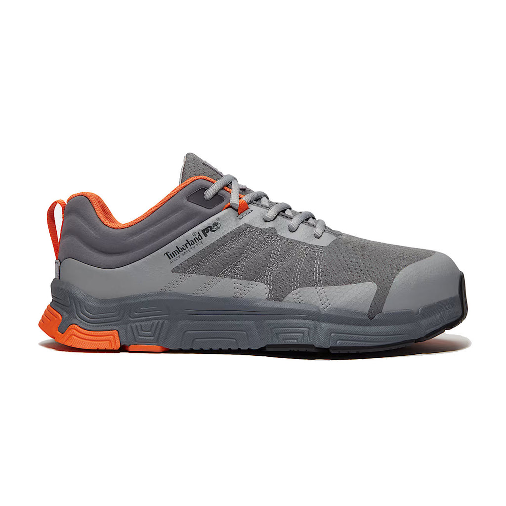 TIMBERLAND ALLOY TOE LACE OXFORD GRAY MESH ORANGE - MENS - Lamey