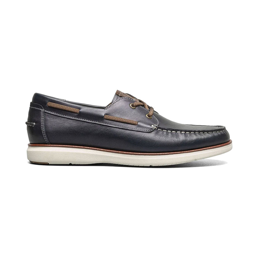 90S USA Florsheim サドルシューズ 青窓 フローシャイム FLORSHEIM TROPICS ELASTIC LACE BOAT SHOE NAVY - MENS - Lamey