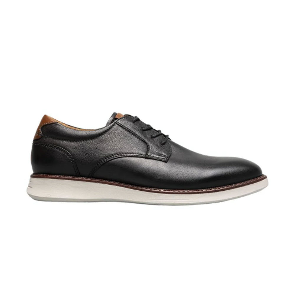 FLORSHEIM LAUNCH PLAIN TOE LACE OXFORD BLACK WHITE SOLE - MENS