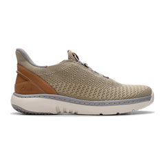 Swing Court-sneakers van getrommeld leer met details van suède Heren Swing Court-sneakers van getrommeld leer met details van suède Heren