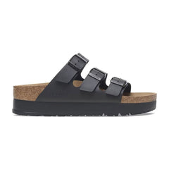BIRKENSTOCK FLORIDA III PLATFORM VEGAN BLACK - WOMENS - Lamey