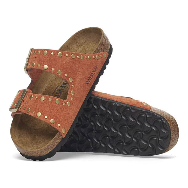 BIRKENSTOCK ARIZONA RIVETS DARK RUST - WOMENS - Lamey Wellehan Shoes