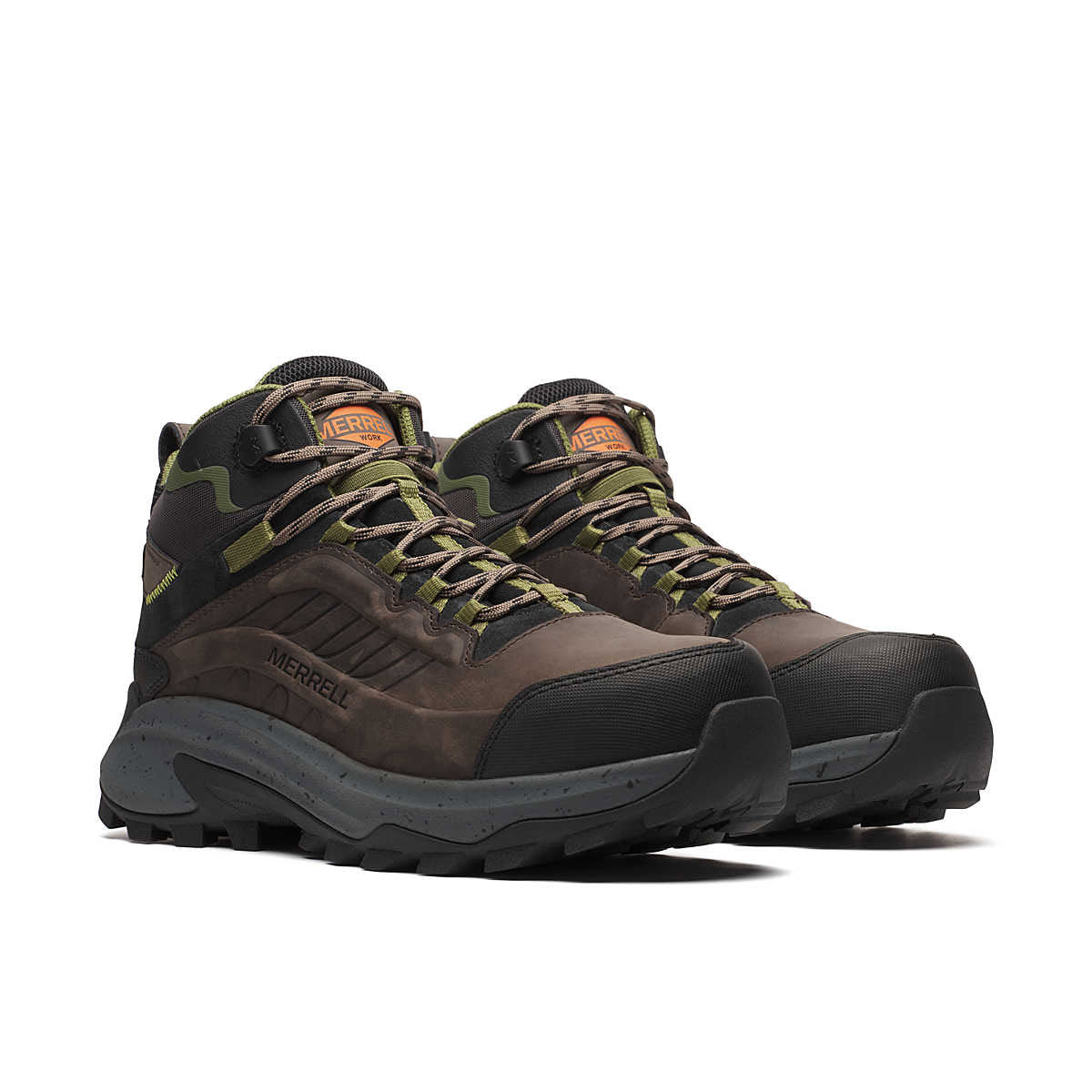 Merrell Moab 2 Decon Slam Luna‎ Mid Wheat Tan Hiking Boots Men\'s Size 14 Vibram MERRELL COMPOSITE TOE MOAB SPEED 2 LX MID WATERPROOF BOOT  main image 3