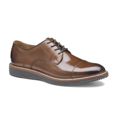 JOHNSTON AND MURPHY UPTON CAP TOE LACE OXFORD TAN - MENS - Lamey