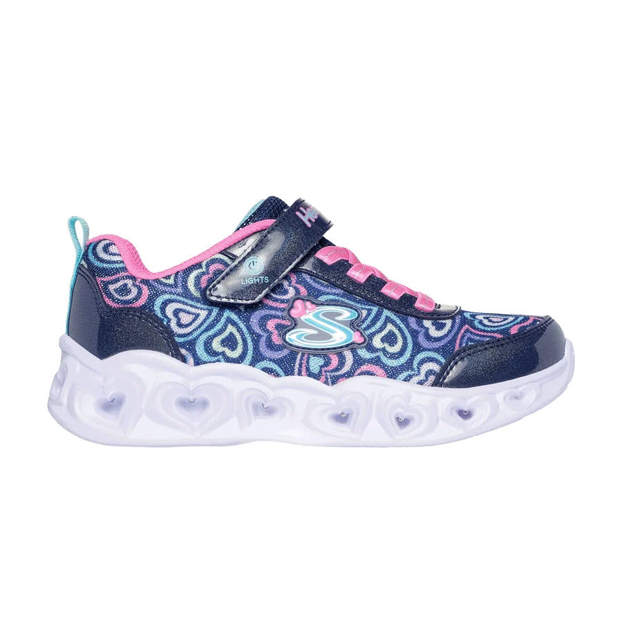 ♡[～3/25]My♡ SKECHERS HEART LIGHT BOOGIE LOVE NAVY MULTI - KIDS - Lamey