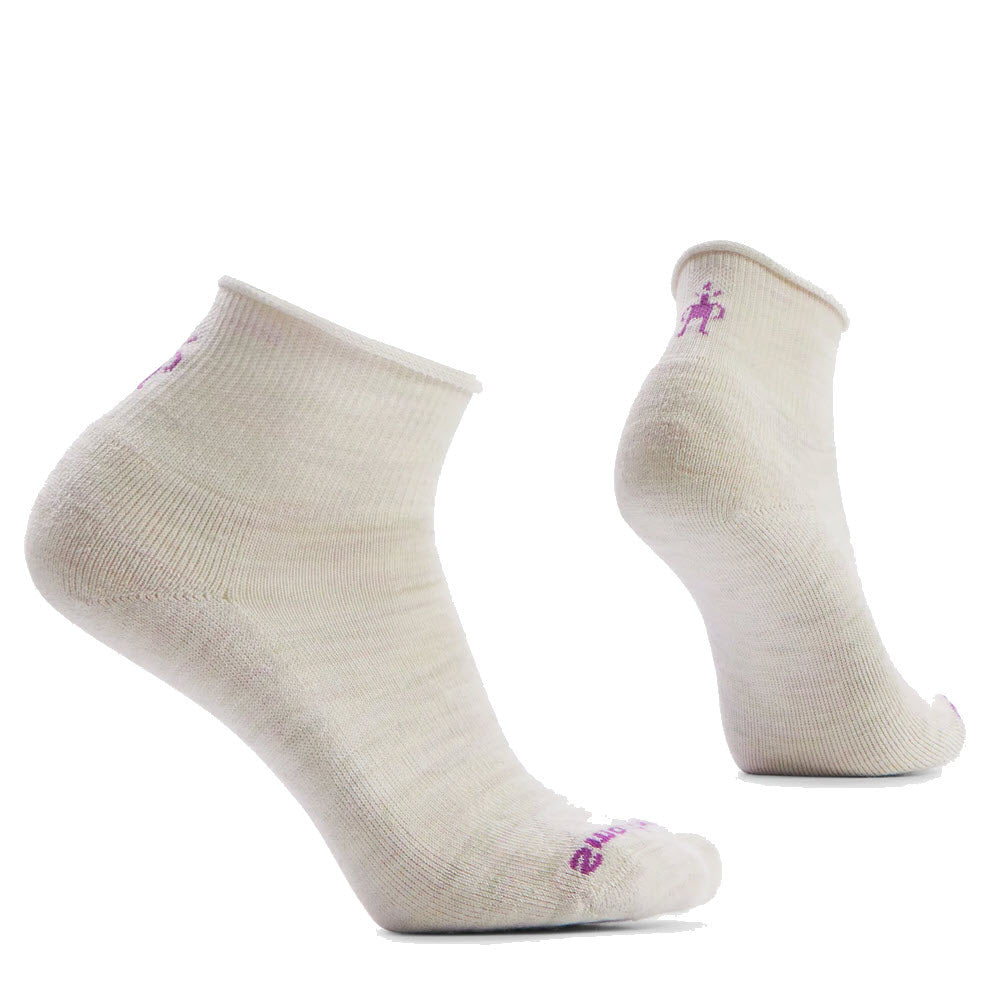 SMARTWOOL ROLL TOP ANKLE SOCKS MOONBEAM - WOMENS