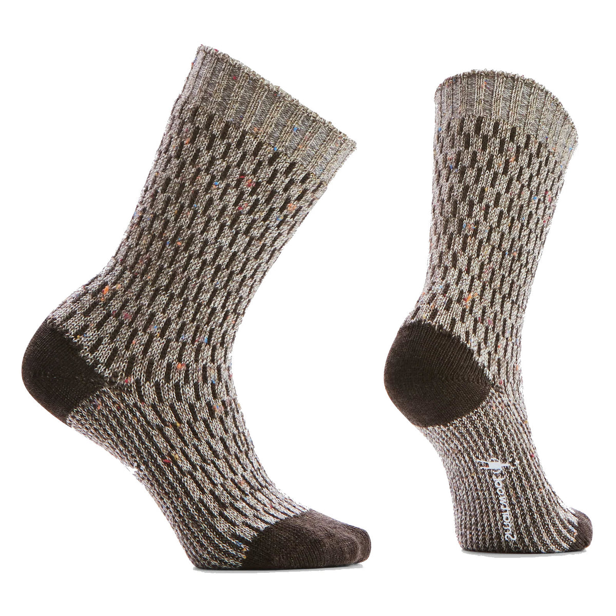 SMARTWOOL DIGI-TICK CREW TAUPE/NATURAL - WOMENS