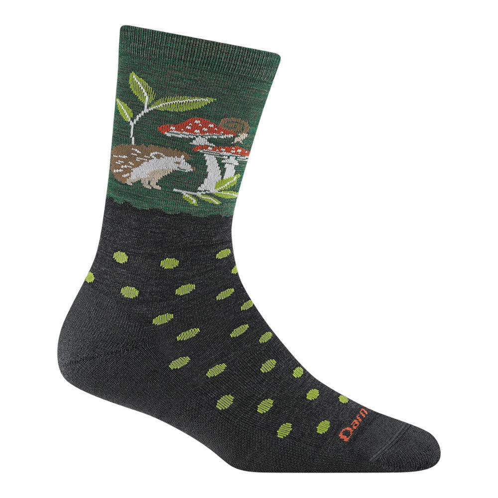 DARN TOUGH WILDLIFE CREW SOCKS HEDGEHOG MOSS - WOMENS