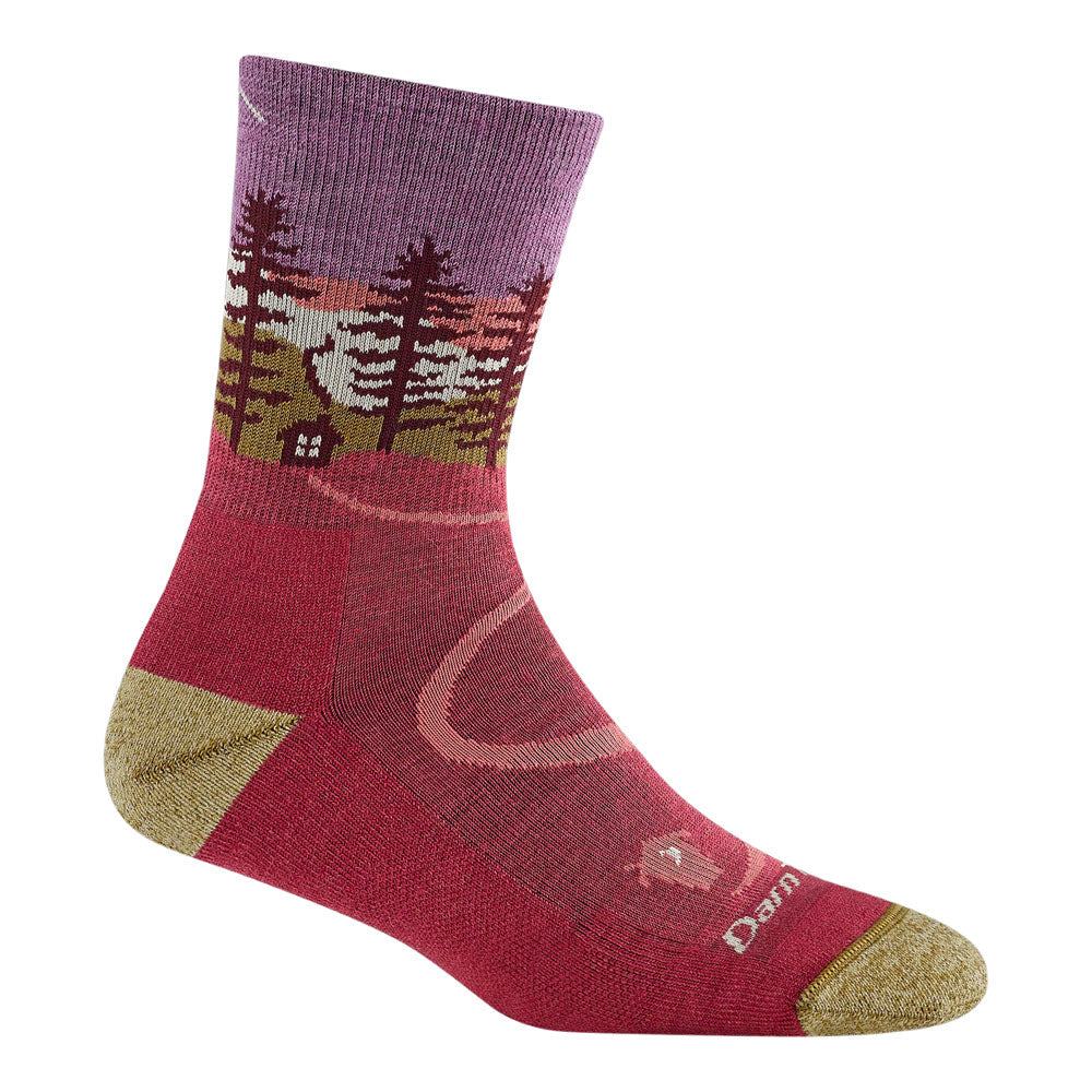 DARN TOUGH NORTHWOODS CREW SOCKS CRANBERRY - WOMENS