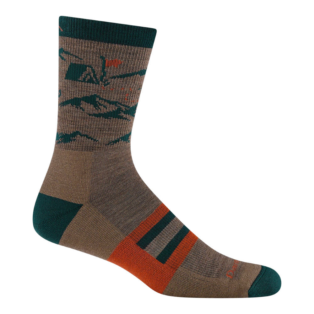 DARN TOUGH HIKE HIKE HUT MICRO CREW SOCKS BARK - MENS