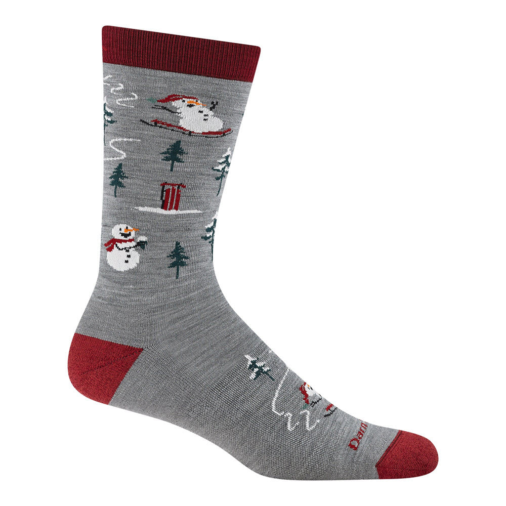 DARN TOUGH SLED HEAD CREW SOCKS GRAY - MENS