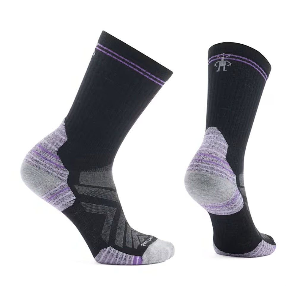 SMARTWOOL HIKE TARGETED CREW SOCKS BLACK - WOMENS