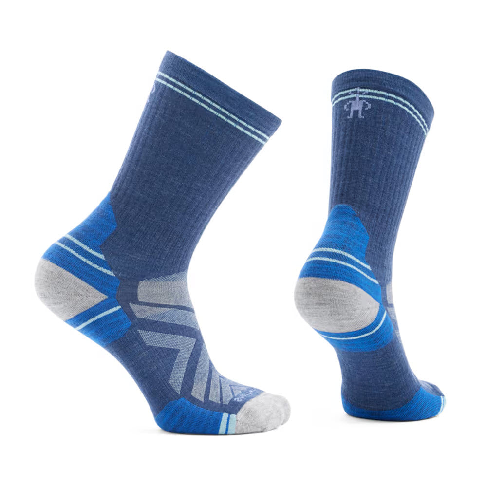 SMARTWOOL ZIG ZAG VALLEY CREW SOCKS ALPINE BLUE - WOMENS