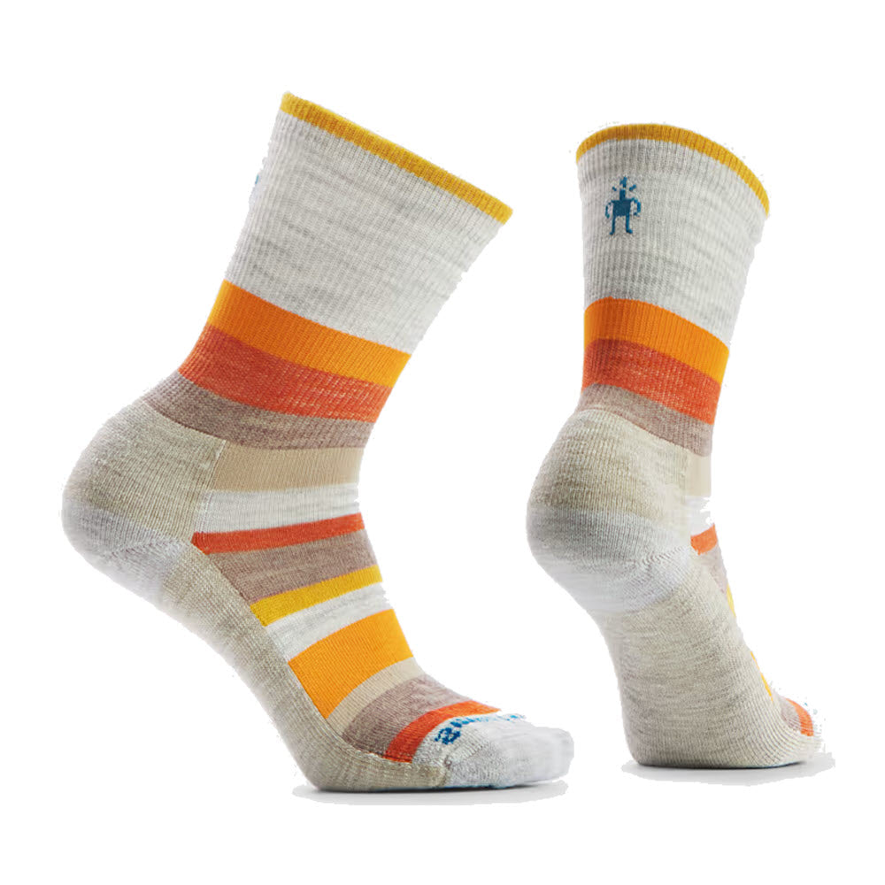 SMARTWOOL MULTI STRIPE CREW SOCKS ASH - WOMENS