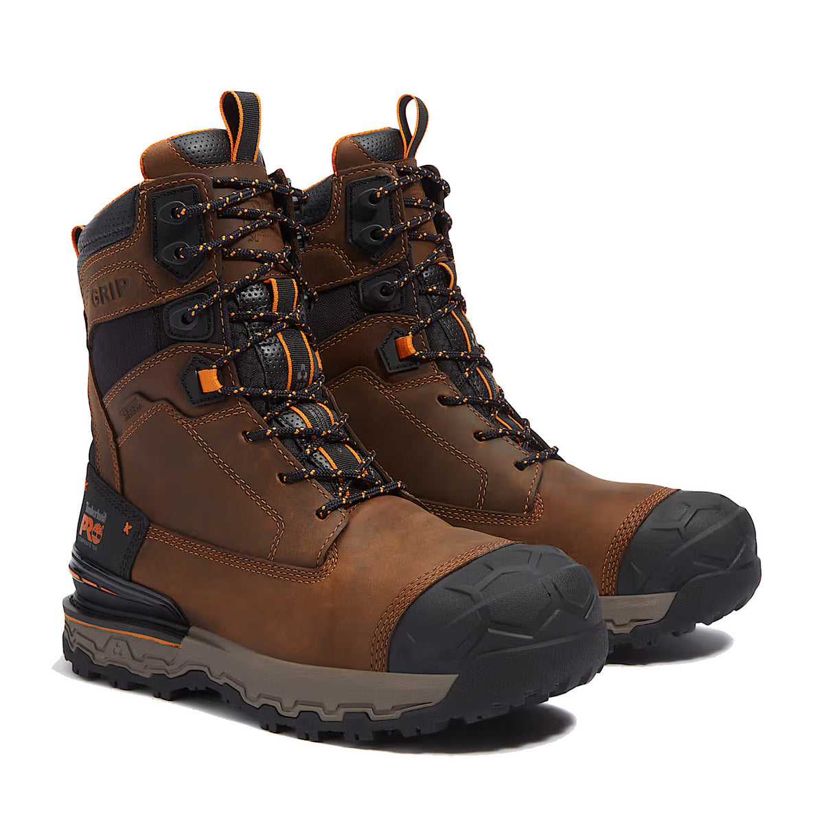 TIMBERLAND COMPOSITE TOE 8 INCH BOONDOCK ULTRALIGHT WATERPROOF INSULATED BOOT BROWN - MENS