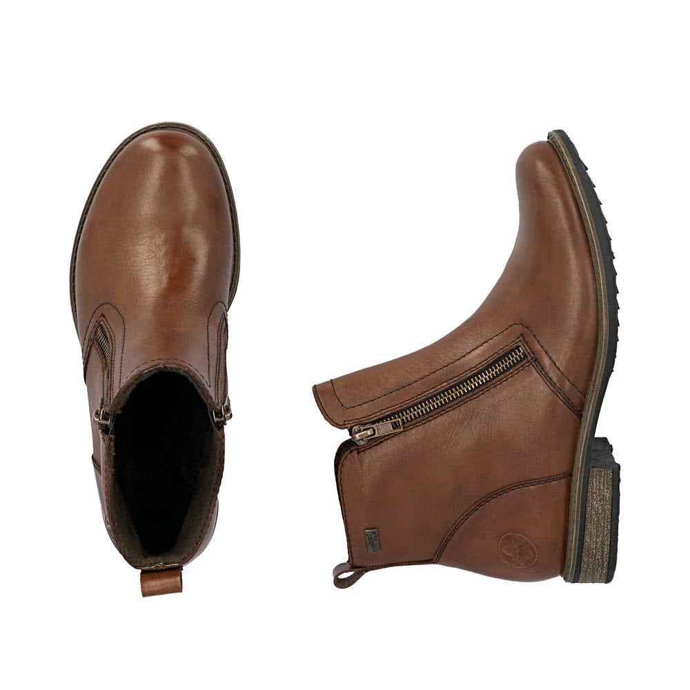 RIEKER CLASSIC CHELSEA WITH ZIPPER TAN - WOMENS