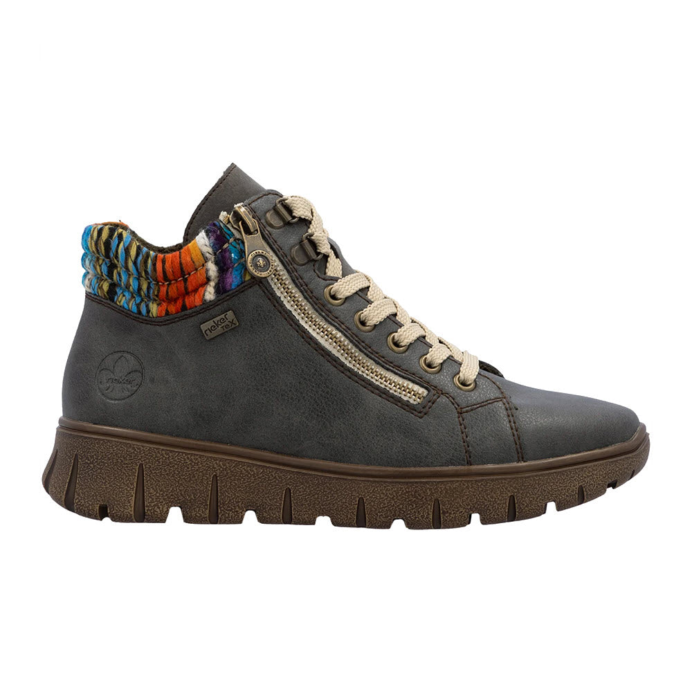 RIEKER KNIT CUFF HIGH TOP ROCK MULTI - WOMENS