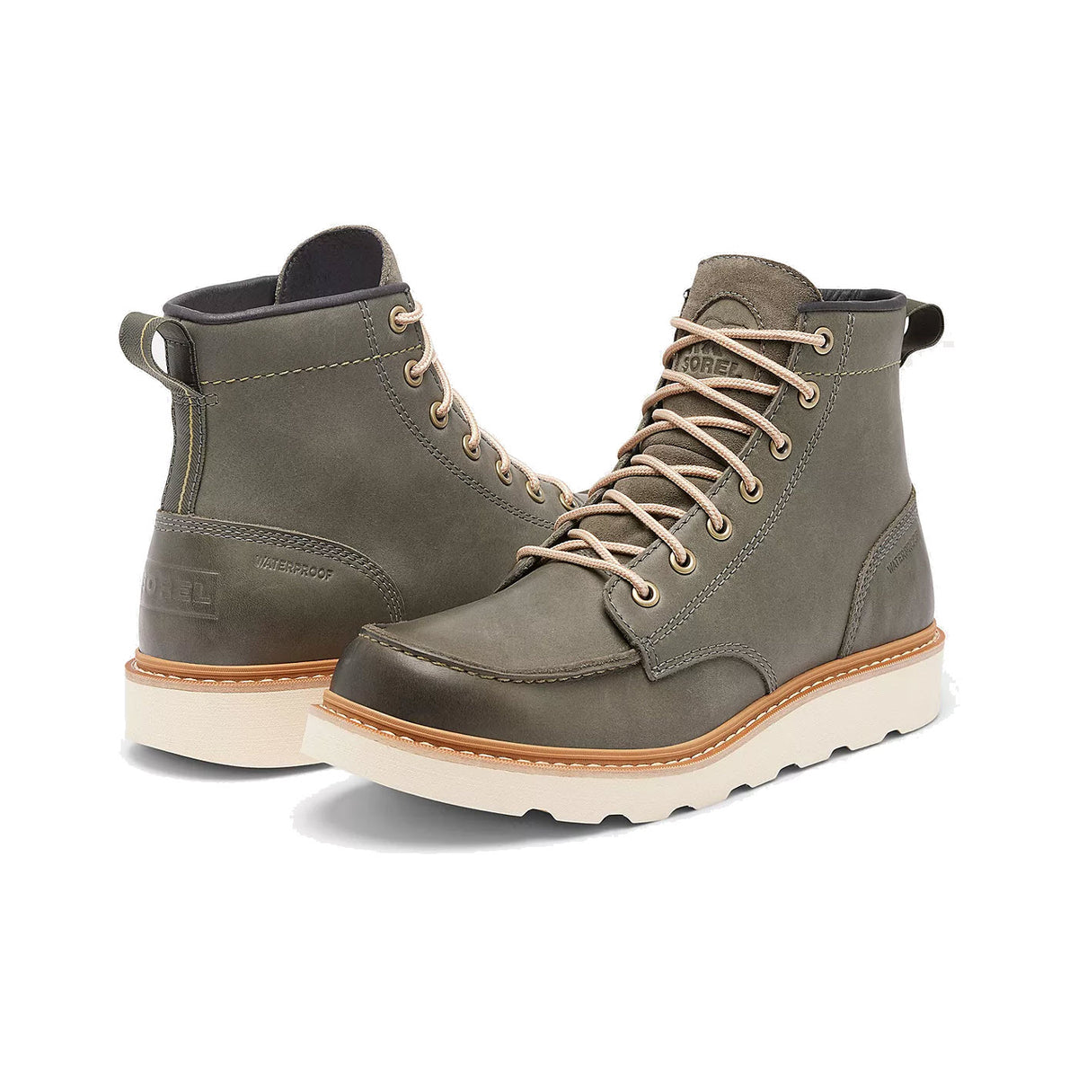 SOREL SLABTOWN 62 MOC WATERPROOF BOOT ALPINE TUNDRA TAWNY BUFF - MENS