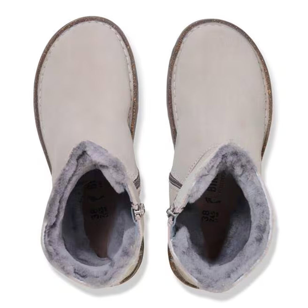 BIRKENSTOCK UPPSALA ZIP SHEARLING STONE COIN - WOMENS