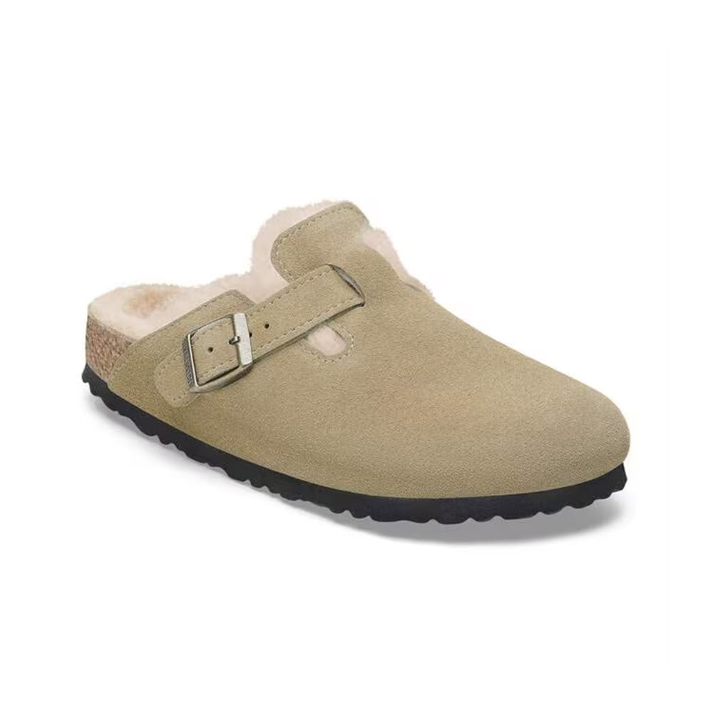 BIRKENSTOCK ARIZONA SHEARLING TAUPE/SANDCASTLE - WOMENS