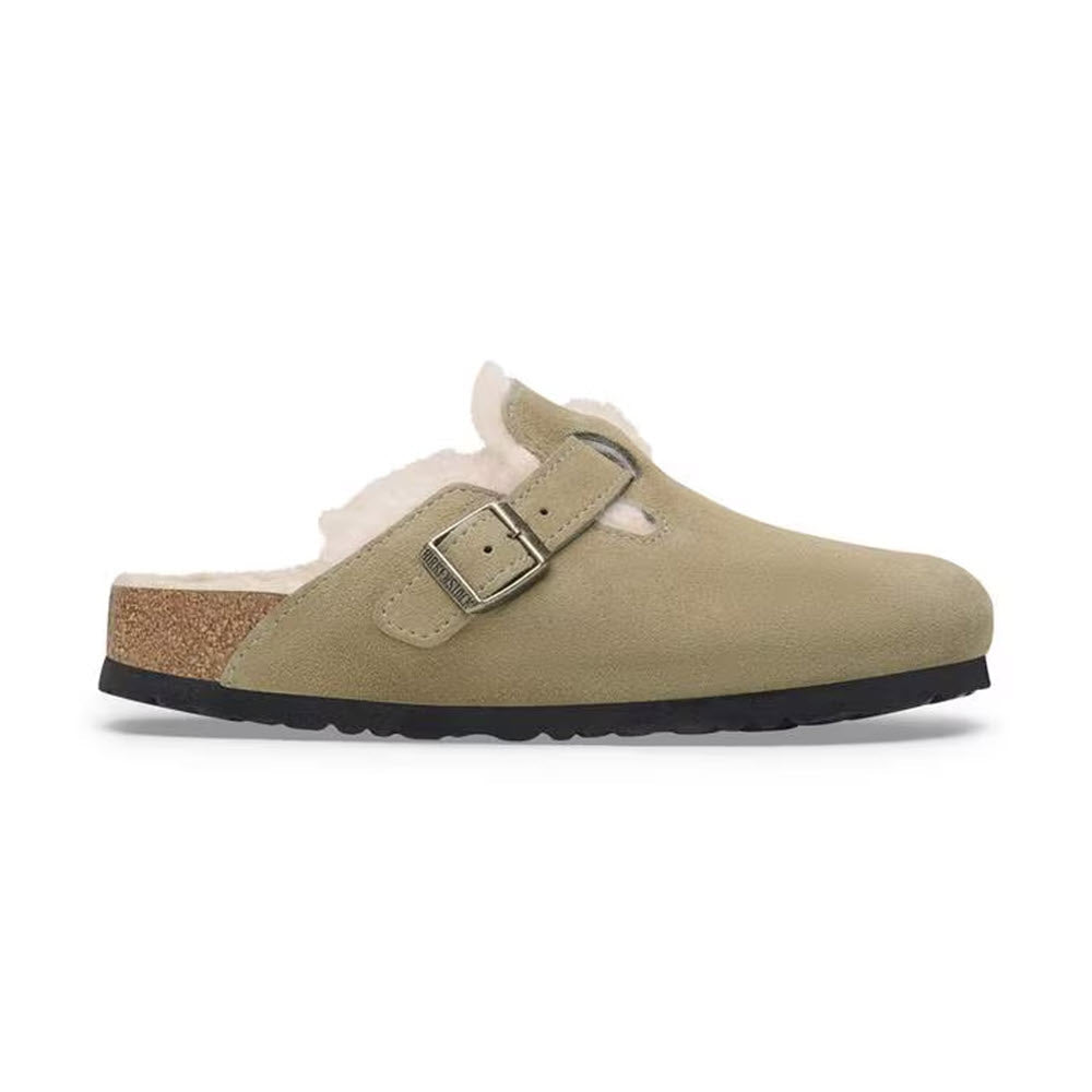 BIRKENSTOCK ARIZONA SHEARLING TAUPE/SANDCASTLE - WOMENS