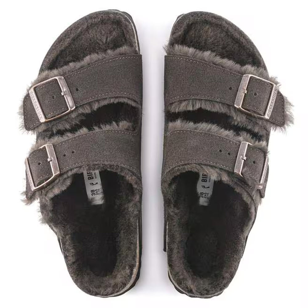 BIRKENSTOCK ARIZONA SHEARLING MOCHA/MOCHA - WOMENS