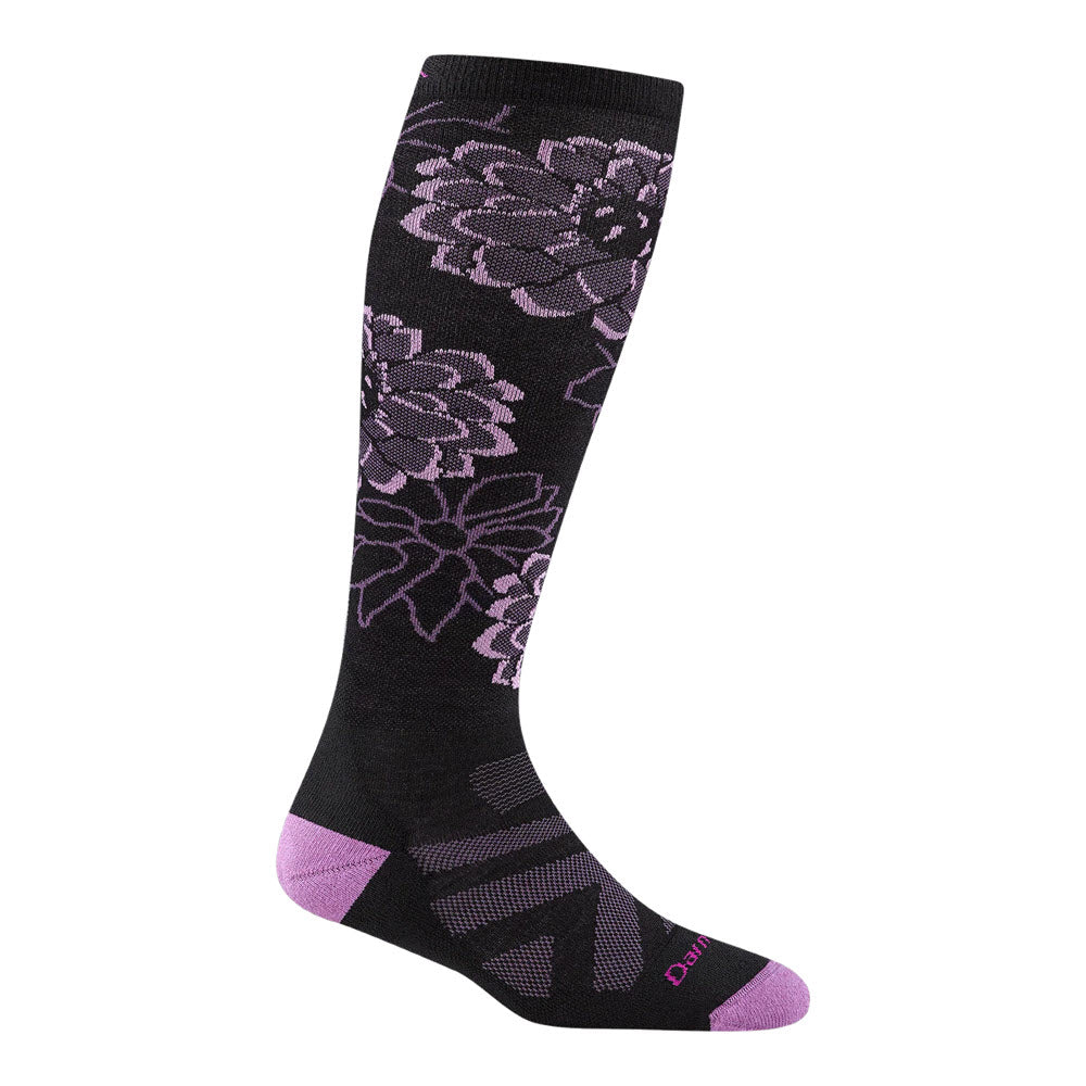 DARN TOUGH DAHLIA SKI SOCKS BLACK - WOMENS