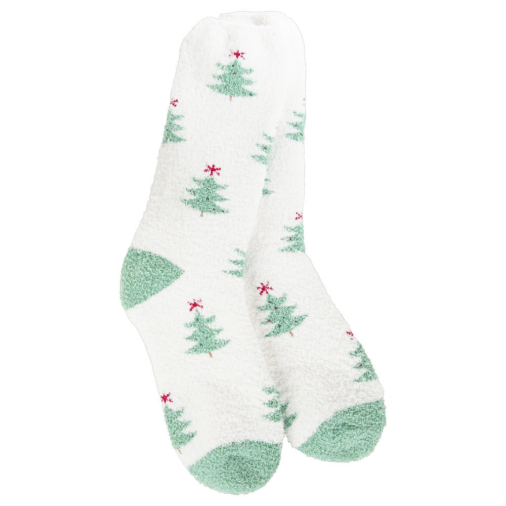 WORLDS SOFTEST COZY CREW SOCKS HOLIDAY FOREST - WOMENS