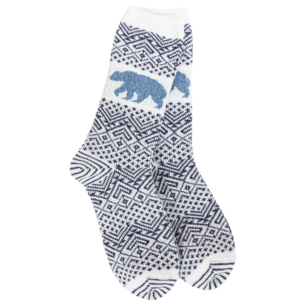 WORLDS SOFTEST NATURE WALK CREW SOCKS BLUE - WOMENS