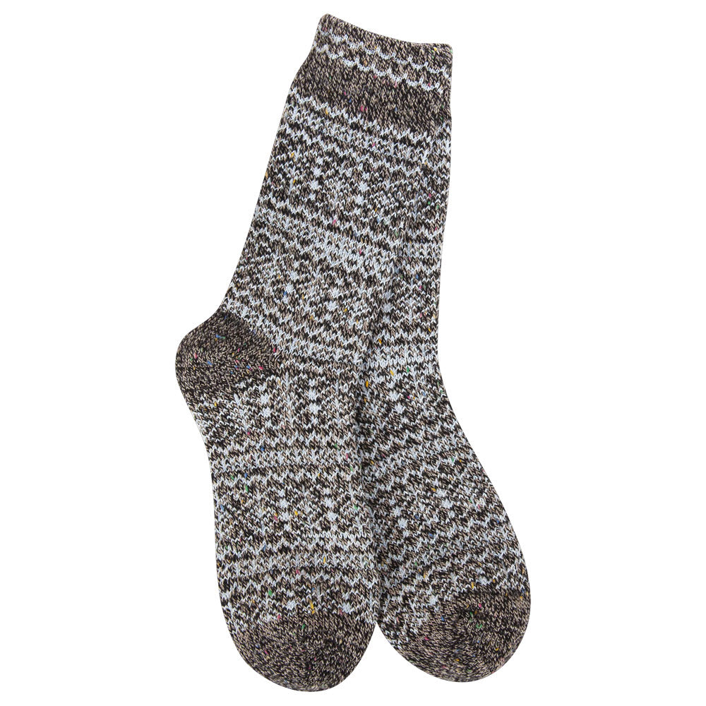 WORLDS SOFTEST HOLIDAY CONFETTI CREW SOCKS BLUE - WOMENS