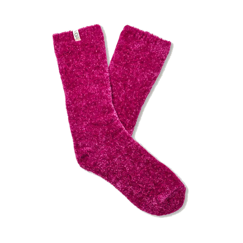 UGG LEDA COZY CREW SOCKS CHROMA PINK - WOMENS