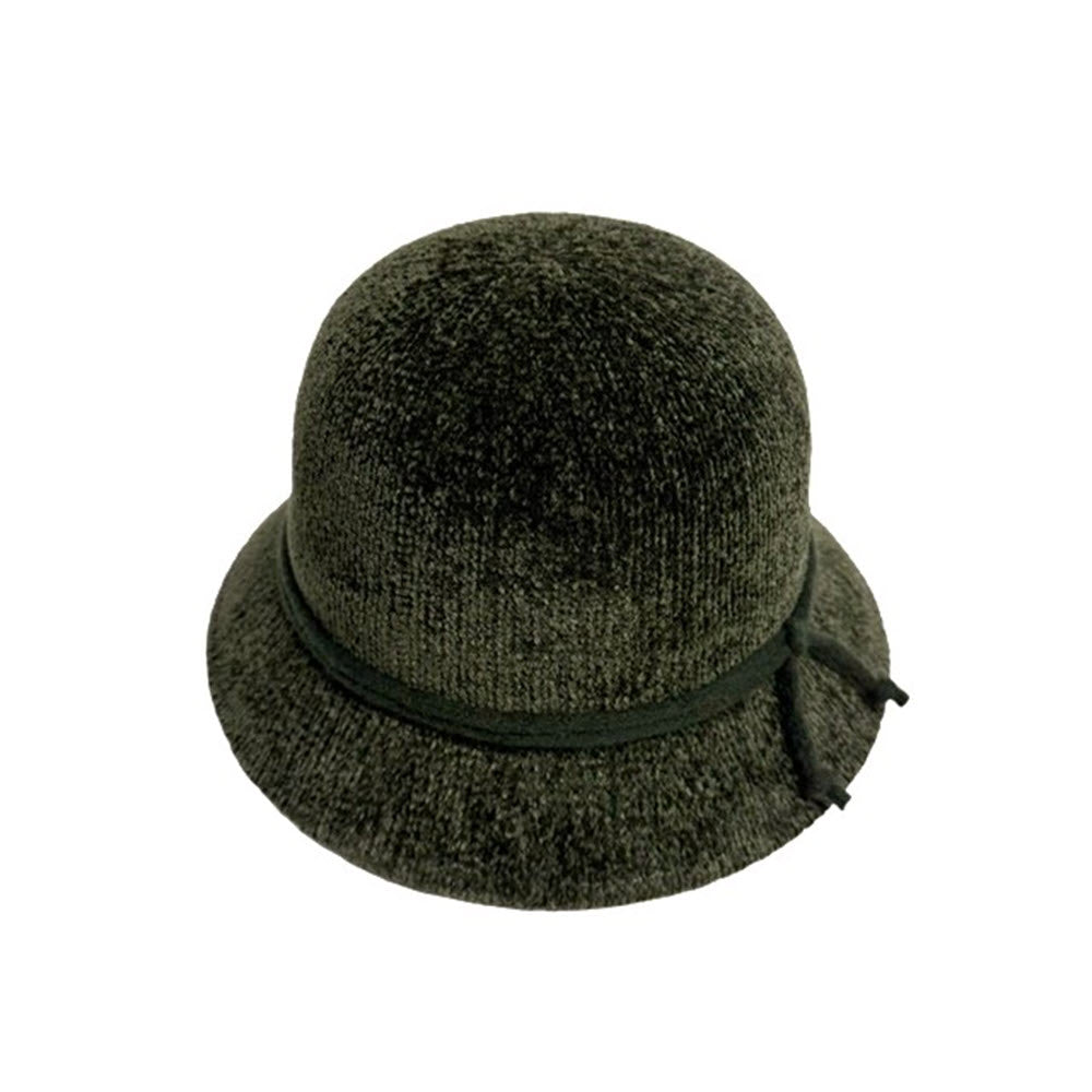 SHIHREEN CHENILLE SHORT BRIM HAT OLIVE