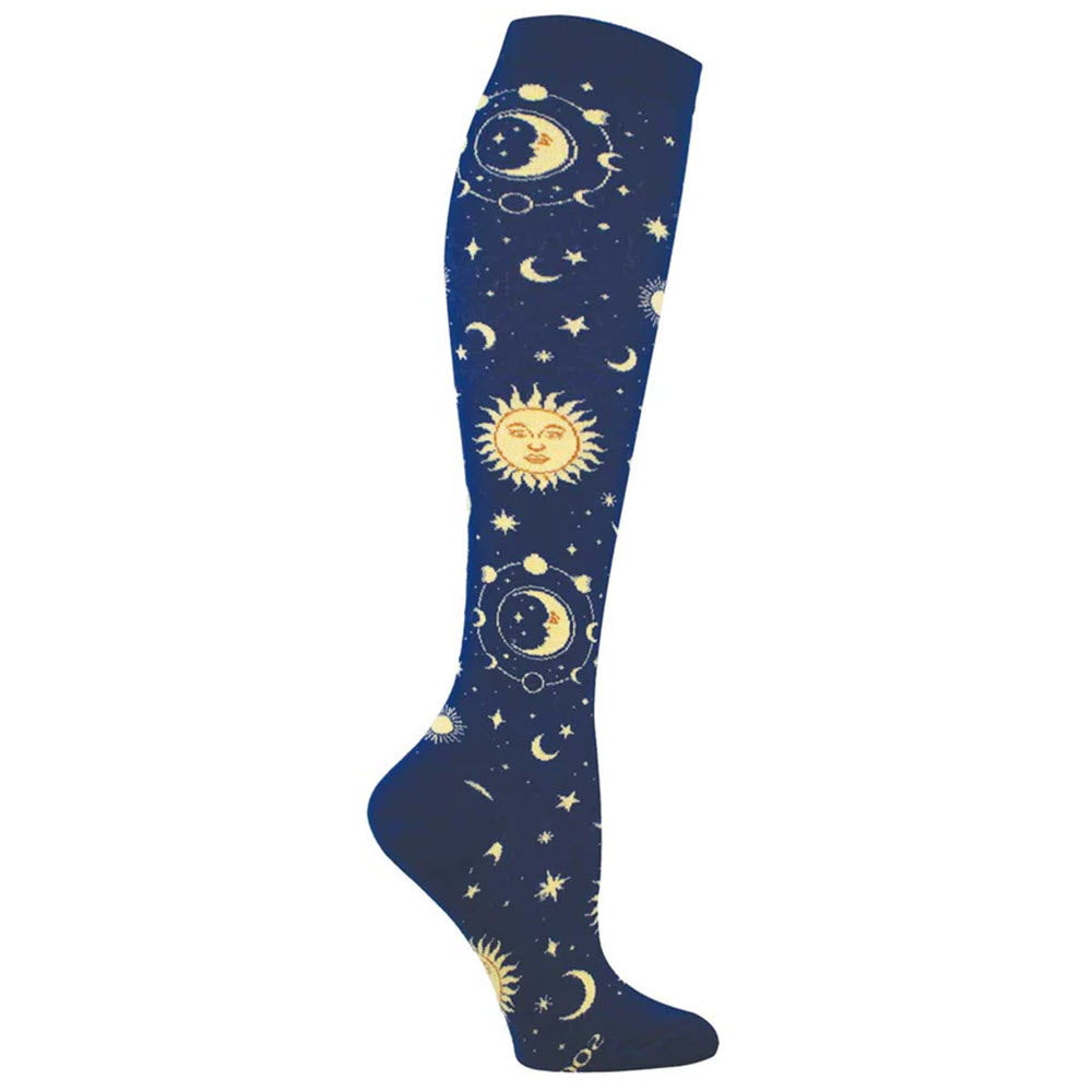 SOCKSMITH KNEE HIGH SOCKS LOOK AT THE SKY NAVY - WOMENS