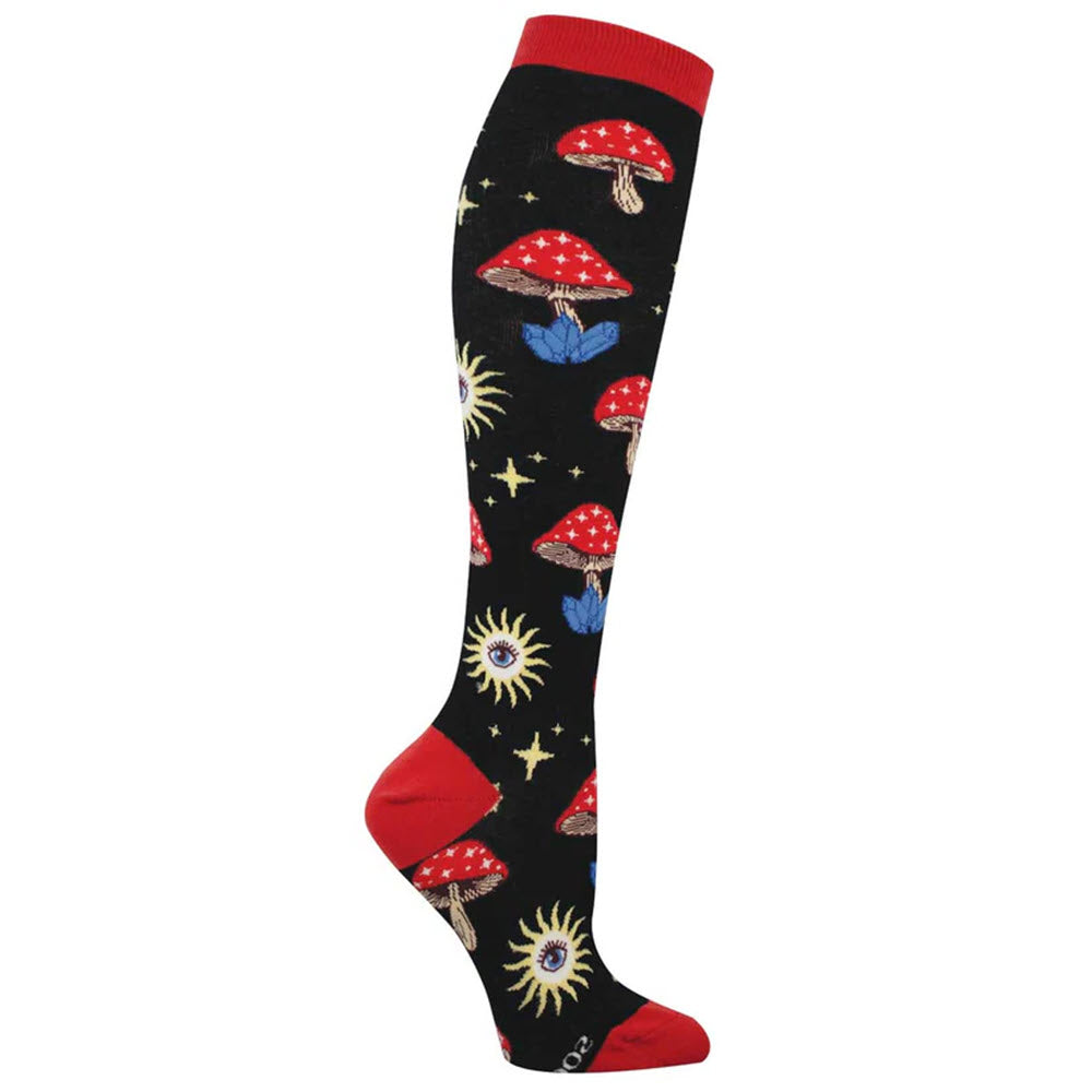 SOCKSMITH KNEE HIGH SOCKS MYSTIC MUSHROOMS - WOMENS