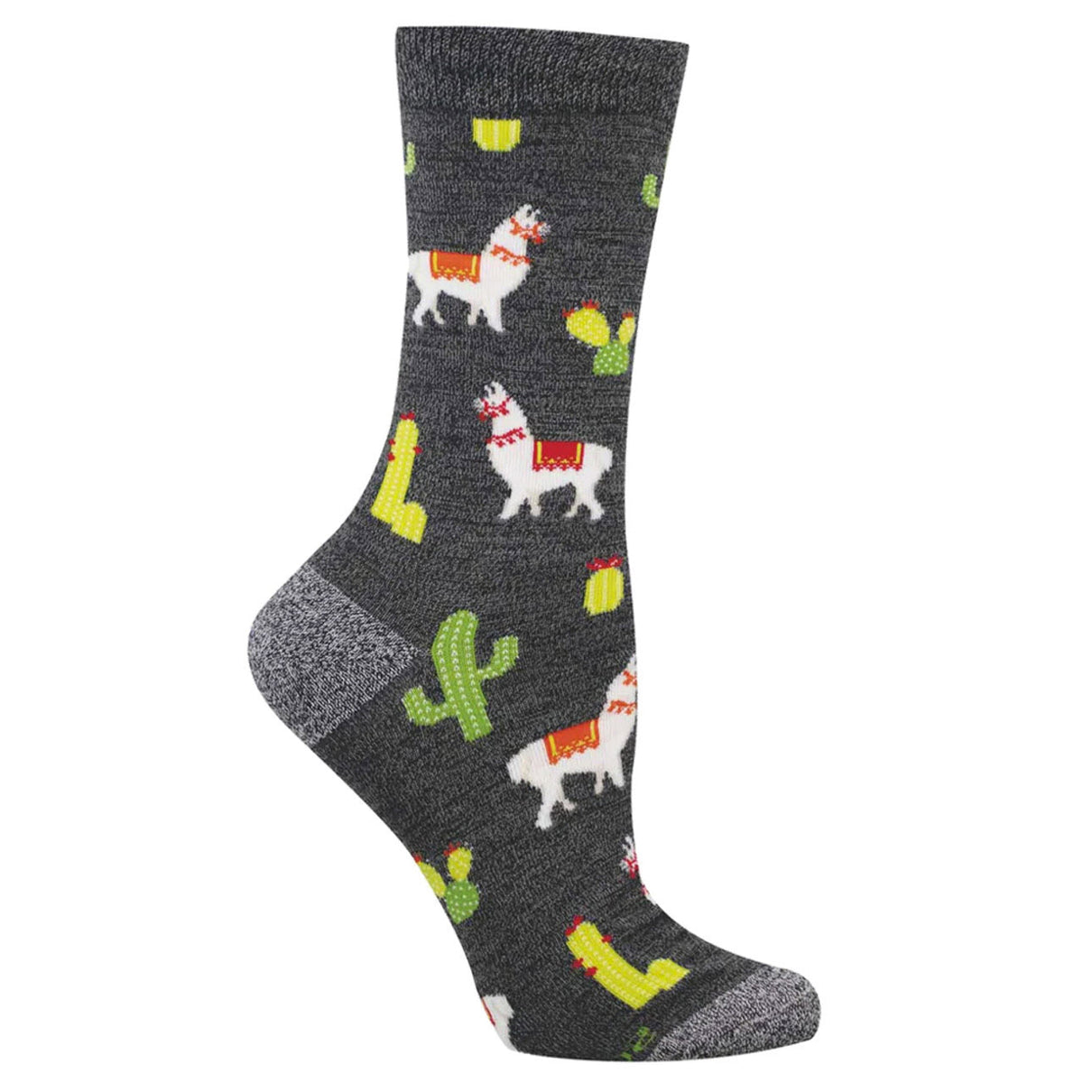 SOCKSMITH HERD IS THE WORD CREW SOCKS CHARCOAL - WOMENS