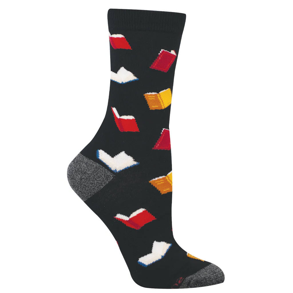 SOCKSMITH NO SHELF CONTROL CREW SOCKS BLACK - WOMENS