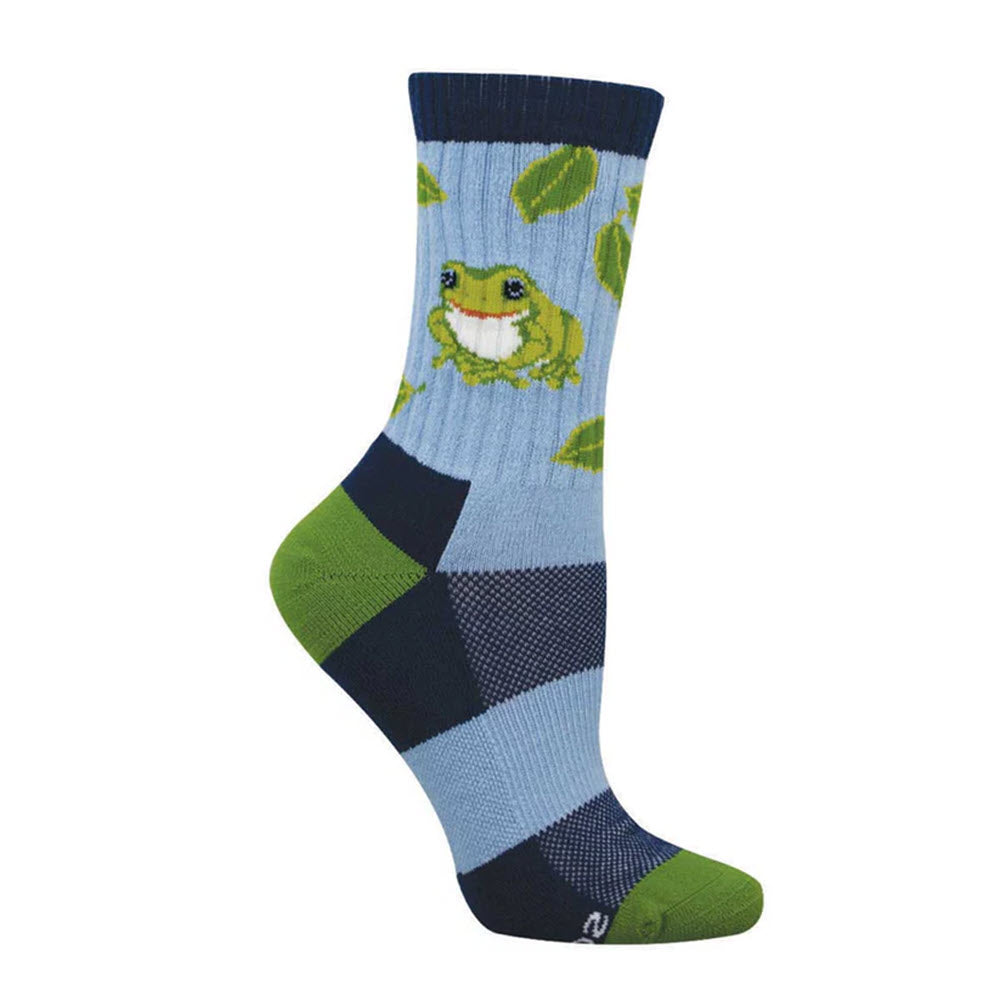 SOCKSMITH LEAP FROG CREW SOCKS BLUE - WOMENS
