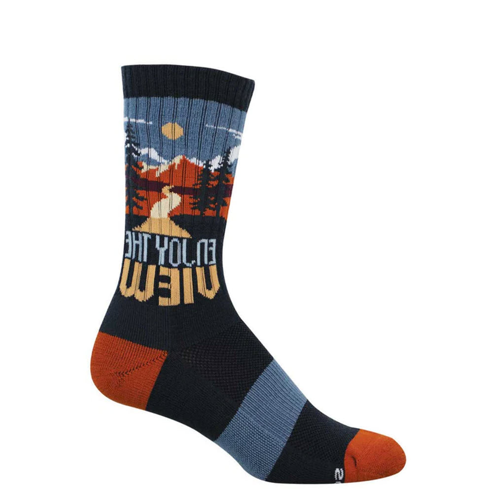 SOCKSMITH ENJOY THE VIEW CREW SOCKS BLUE - MENS