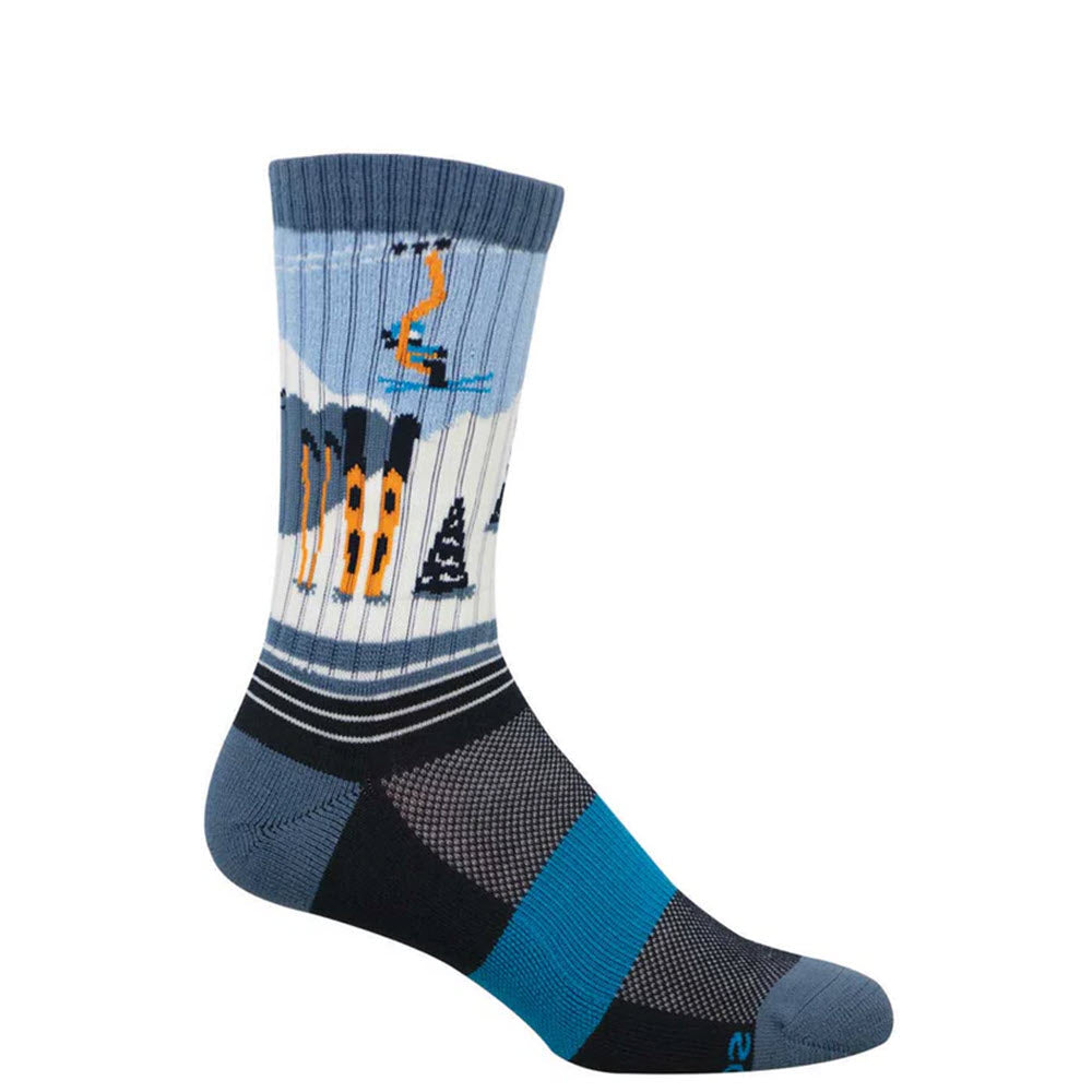 SOCKSMITH SKI RUN CREW SOCKS BLUE - MENS