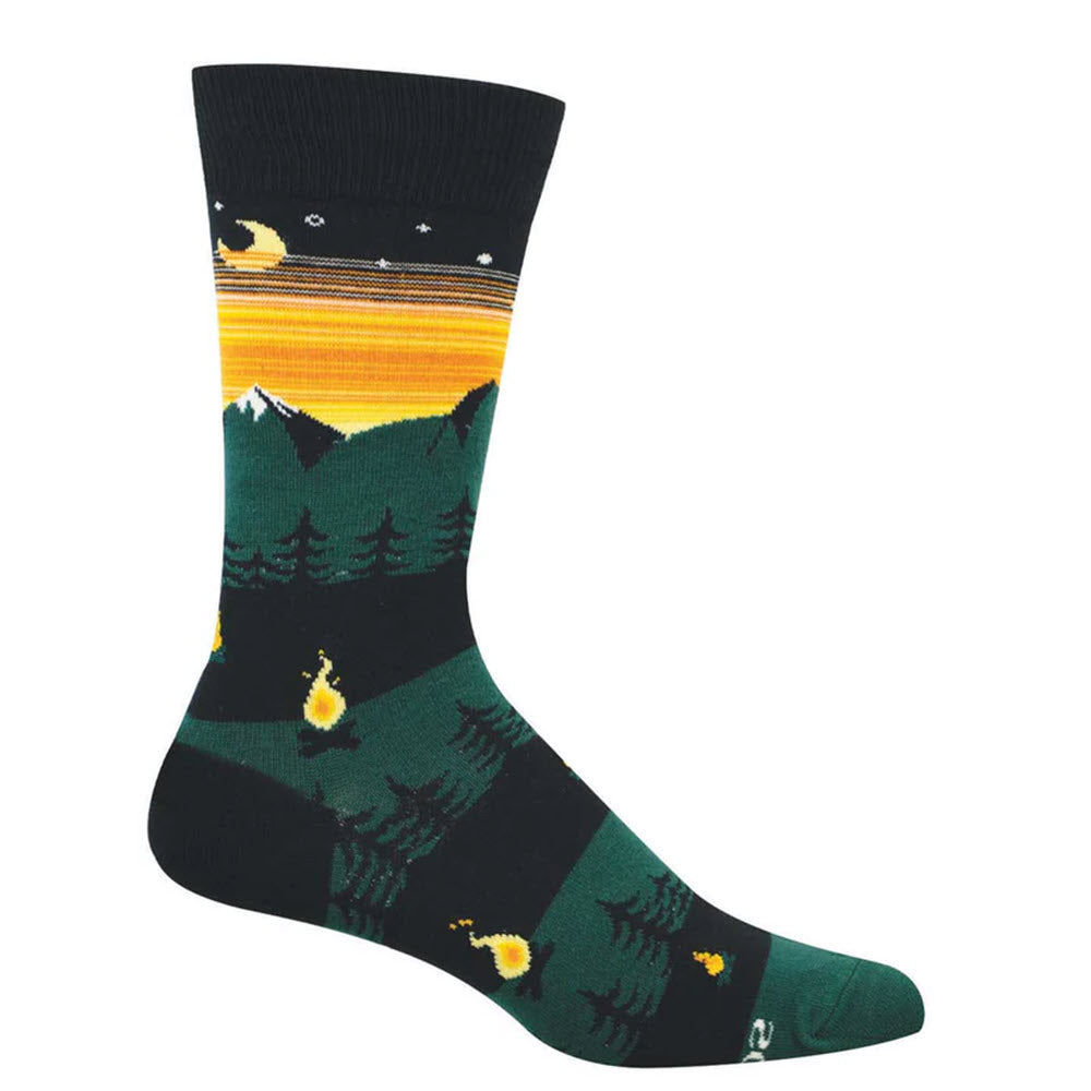SOCKSMITH MENS CAMPFIRE VIBES CREW SOCKS BLACK - MENS