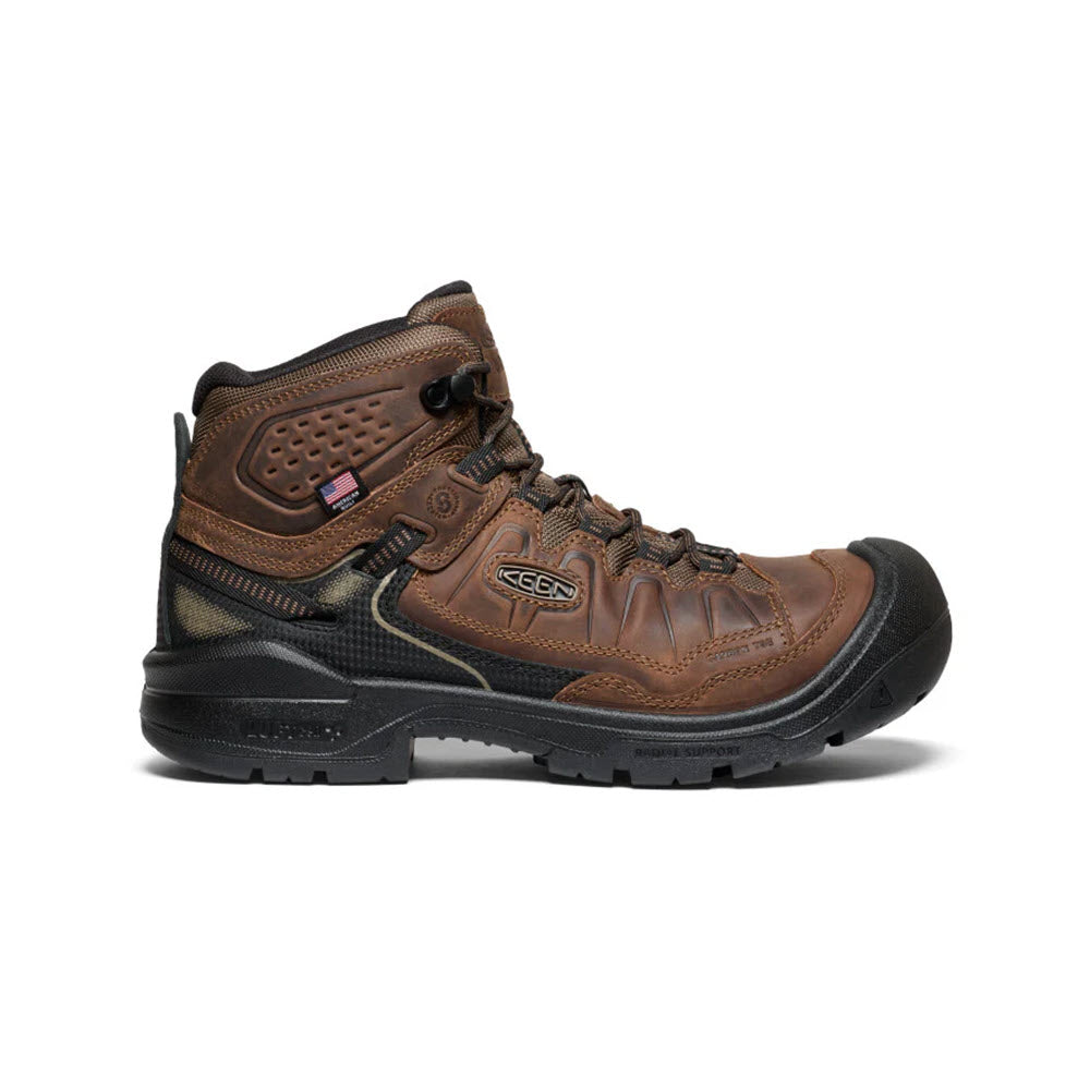 KEEN COMPOSITE TOE TARGHEE IV MID WORK BOOT WATERPROOF DARK EARTH - MENS