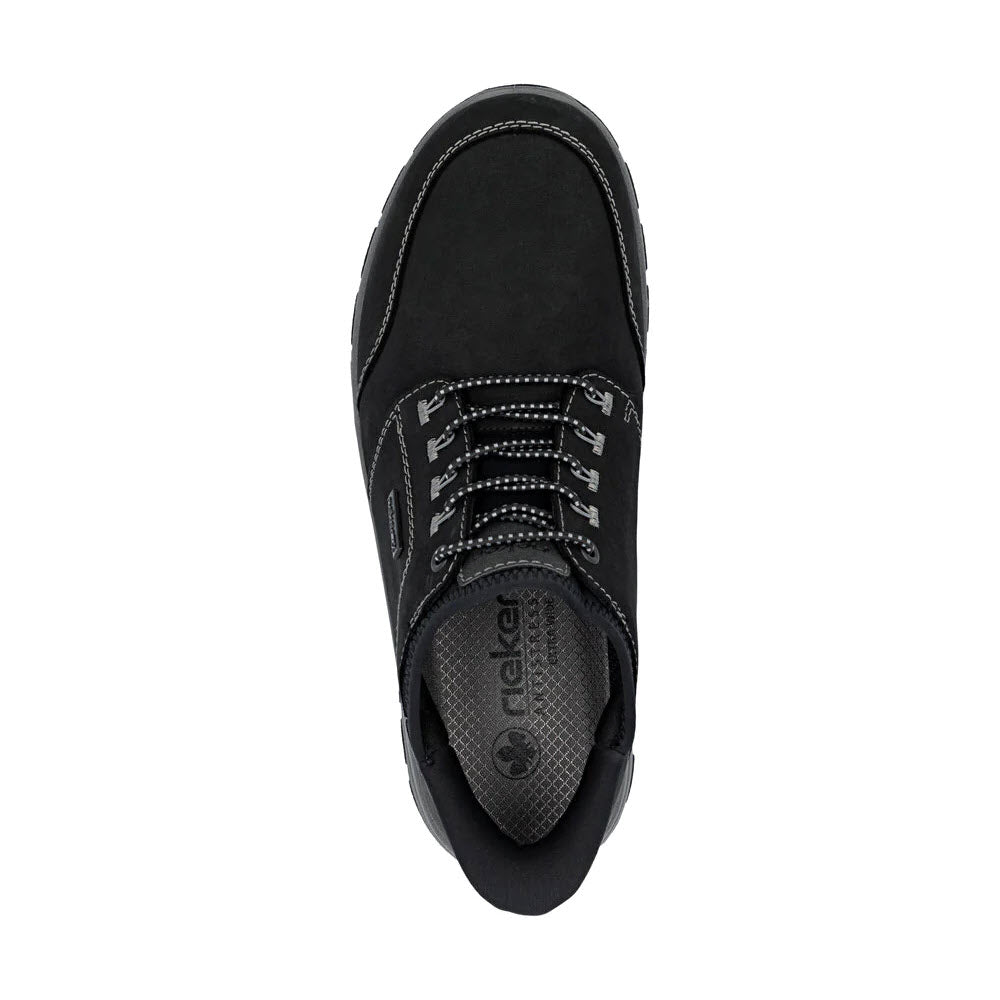 RIEKER HANDS FREE OXFORD SLIP ON BLACK NUBUCK - MENS