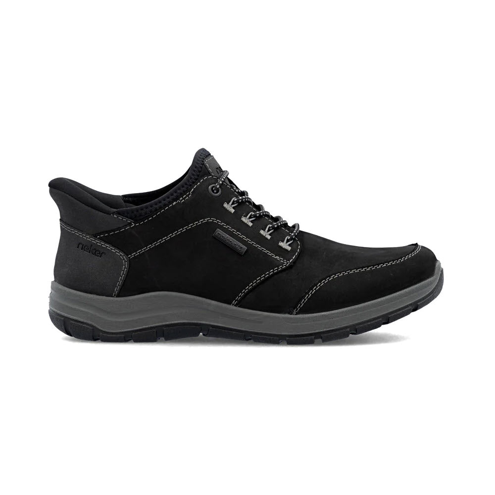 RIEKER HANDS FREE OXFORD SLIP ON BLACK NUBUCK - MENS