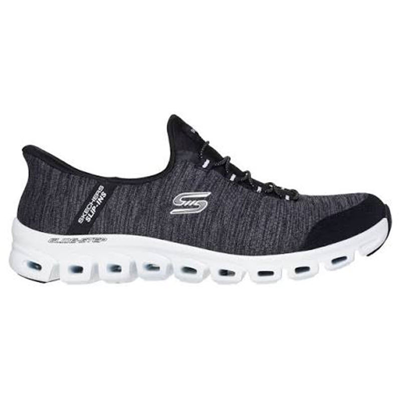SKECHERS SLIP-INS GLIDE STEP BLACK/WHITE - WOMENS