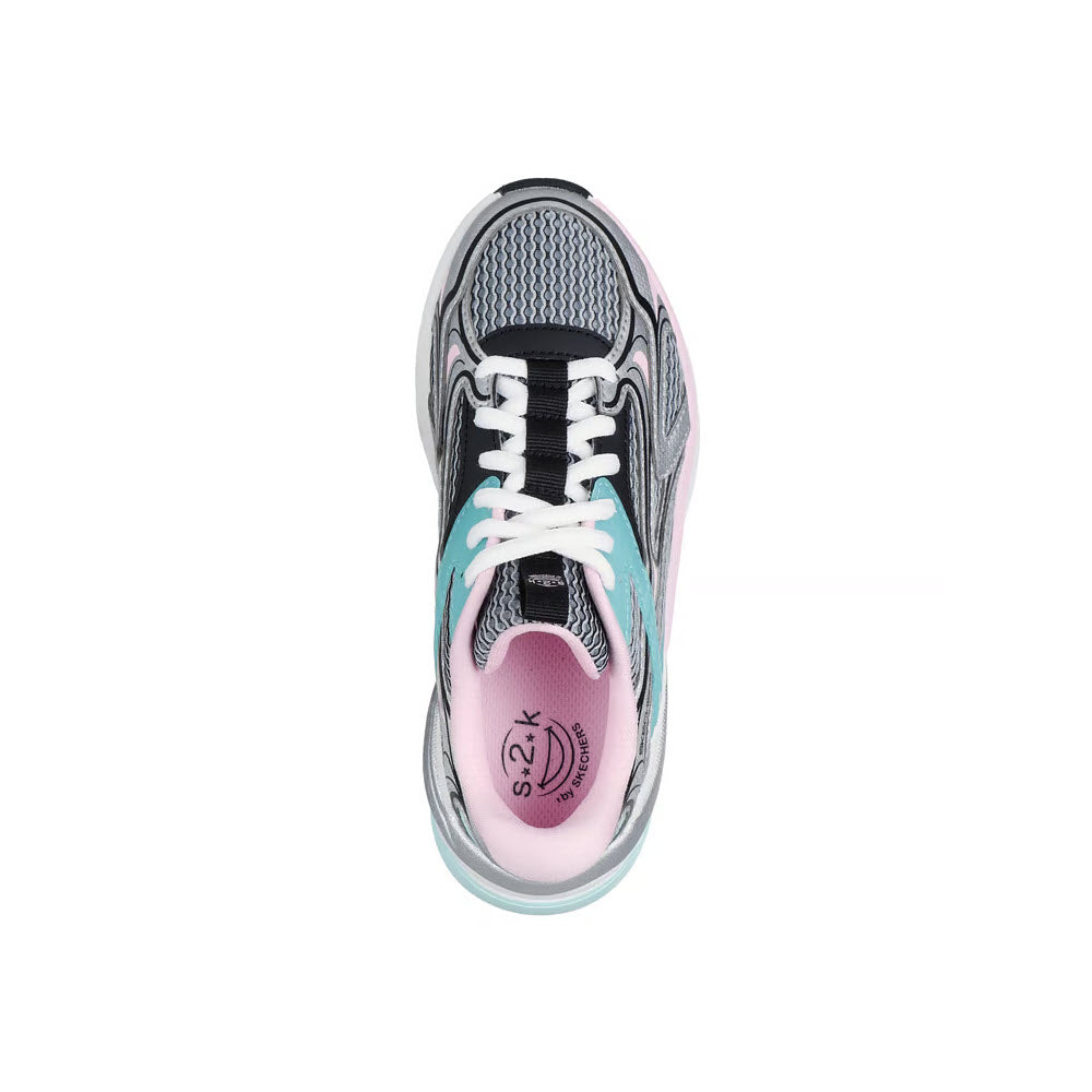 SKECHERS S2K SILVER MULTI - KIDS