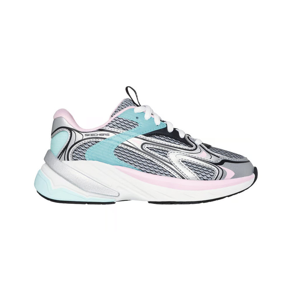 SKECHERS S2K SILVER MULTI - KIDS